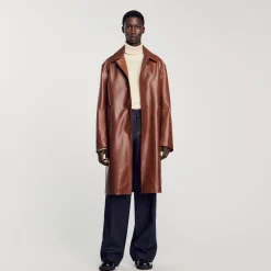 Homme SANDRO Mac En Cuir