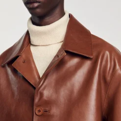 Homme SANDRO Mac En Cuir