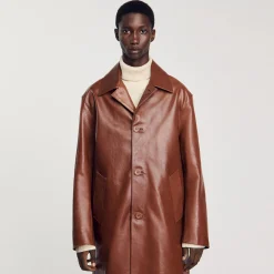 Homme SANDRO Mac En Cuir