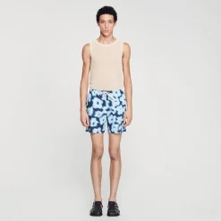 Homme SANDRO Maillot De Bain Imprimé Fleurs