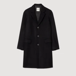 Homme SANDRO Manteau En Drap De Laine