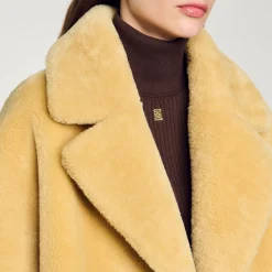 Femme SANDRO Manteau En Fausse Fourrure