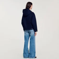 Femme SANDRO Manteau En Laine Double Face