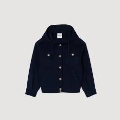 Femme SANDRO Manteau En Laine Double Face