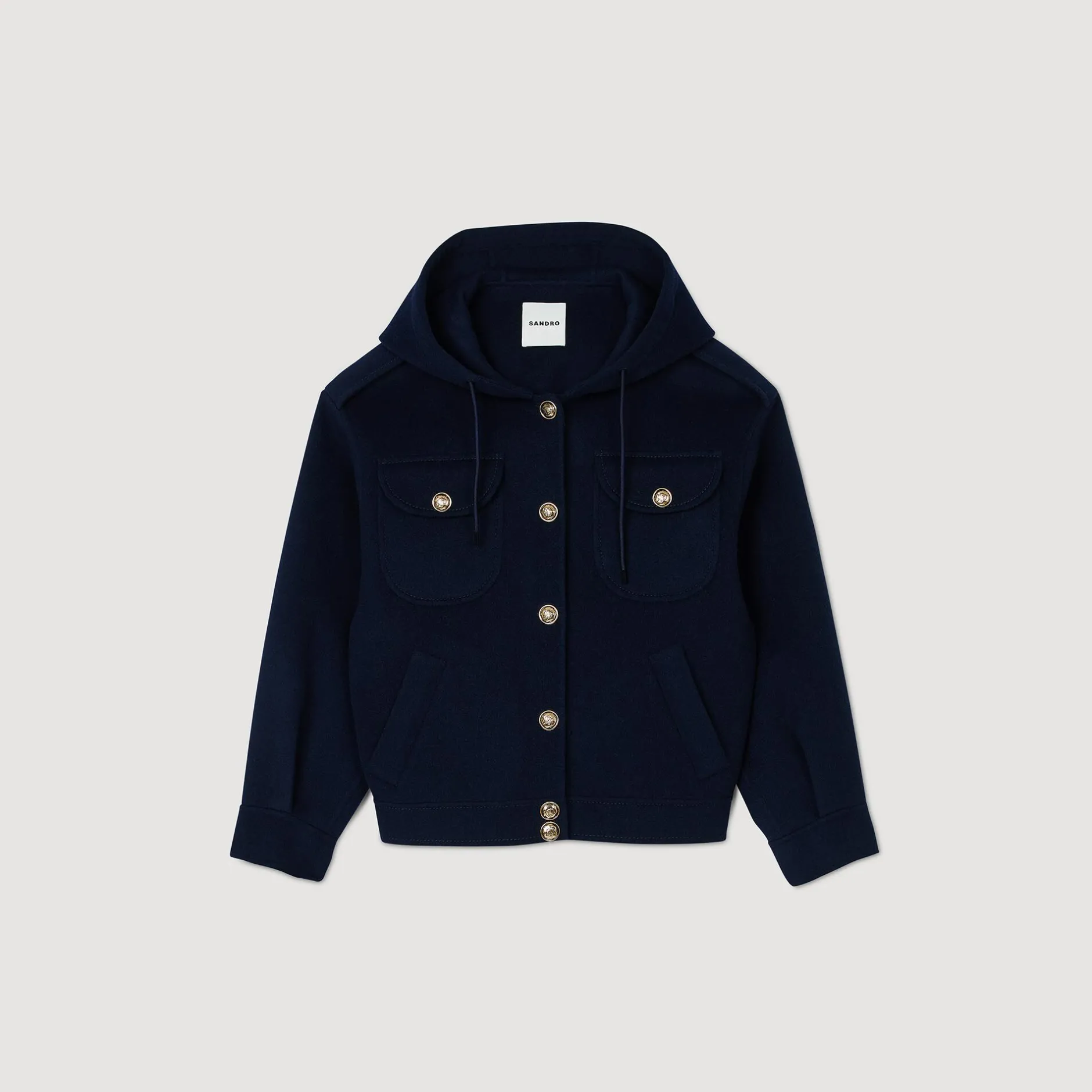 Femme SANDRO Manteau En Laine Double Face