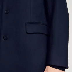 Homme SANDRO Manteau En Laine Et Cachemire