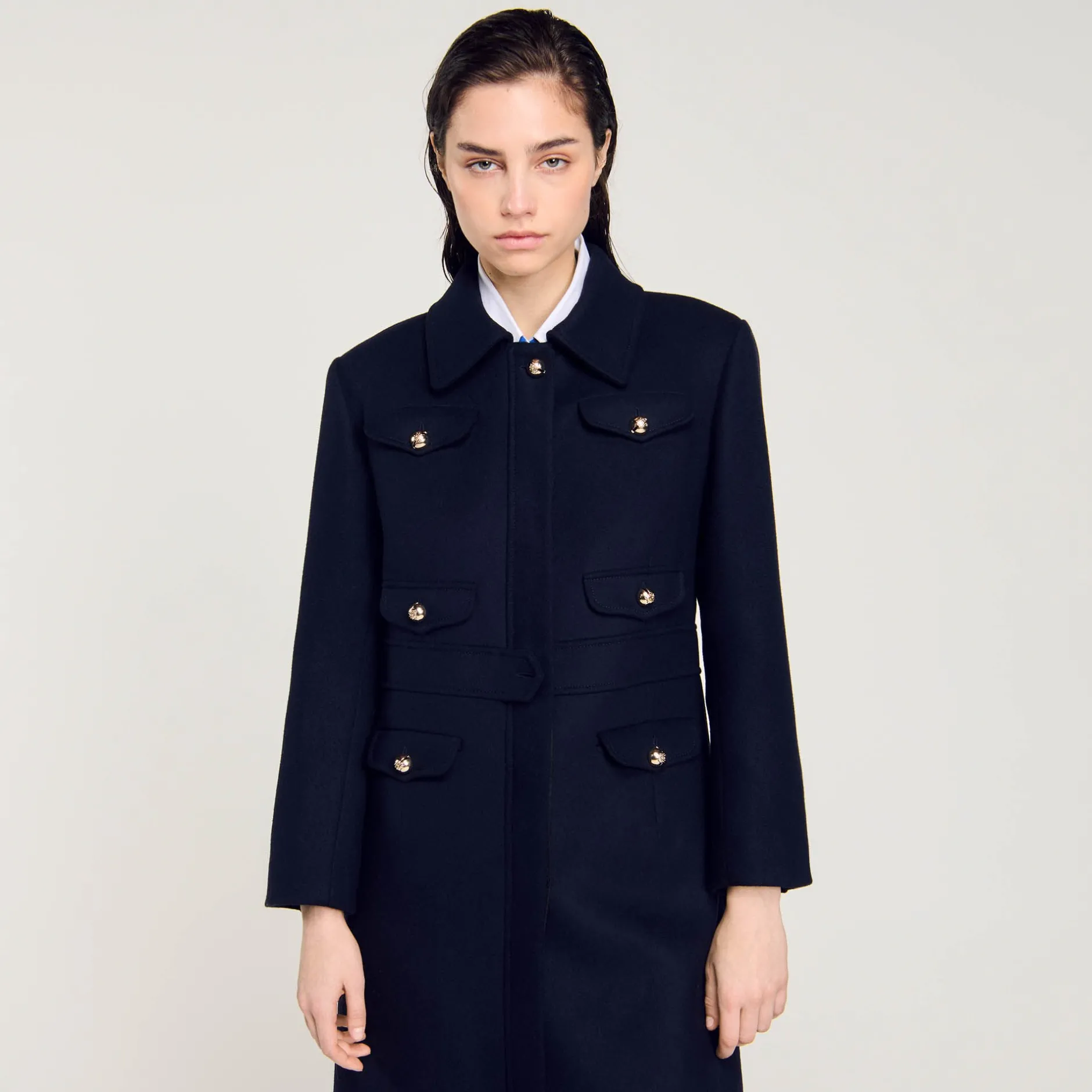 Femme SANDRO Manteau Long Cintré