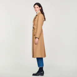 Femme SANDRO Manteau Long Style Trench