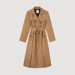Femme SANDRO Manteau Long Style Trench