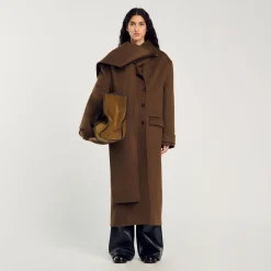 Femme SANDRO Manteau Oversize En Laine