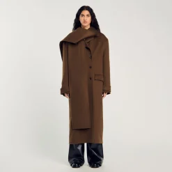 Femme SANDRO Manteau Oversize En Laine