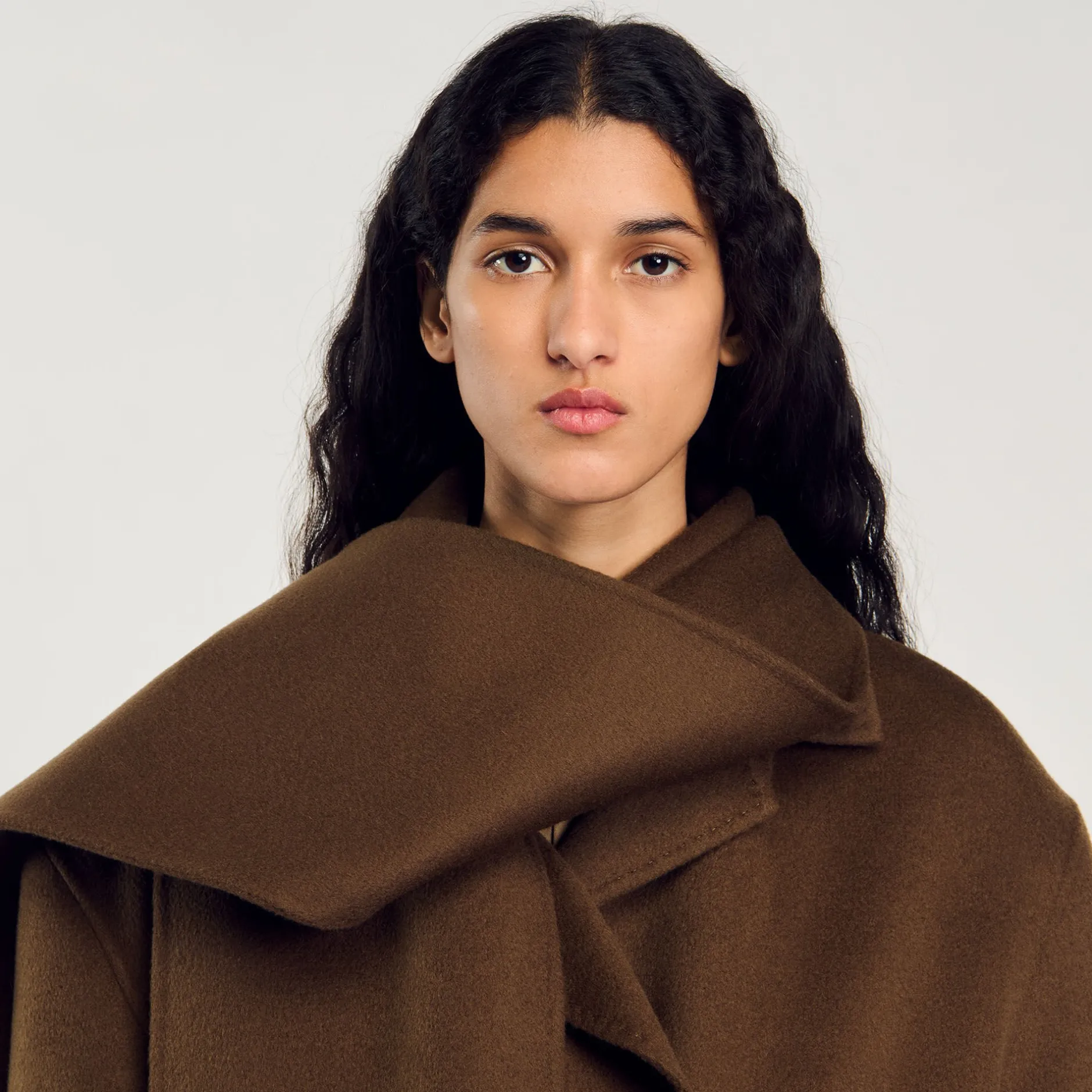 Femme SANDRO Manteau Oversize En Laine