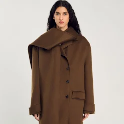 Femme SANDRO Manteau Oversize En Laine