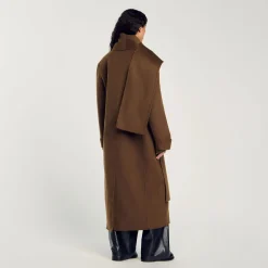Femme SANDRO Manteau Oversize En Laine