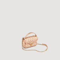 Femme SANDRO Mini Sac YZA En Cuir Irisé Matelassé