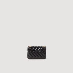 Femme SANDRO Mini Sac Yza En Cuir Lisse