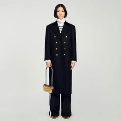 Femme SANDRO Mini Sac Yza En Cuir Métallisé