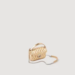 Femme SANDRO Mini Sac Yza En Cuir Métallisé