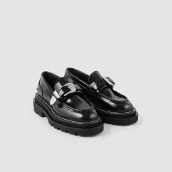 Femme SANDRO Mocassins En Cuir