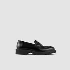 Homme SANDRO Mocassins En Cuir Glacé