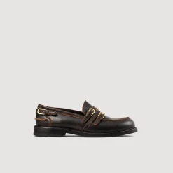 Femme SANDRO Mocassins En Cuir Patiné