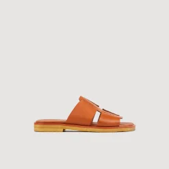 Homme SANDRO Mules En Cuir Végétal