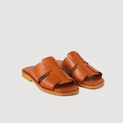 Homme SANDRO Mules En Cuir Végétal