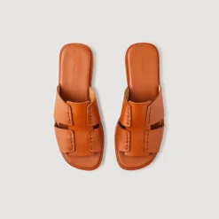 Homme SANDRO Mules En Cuir Végétal