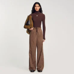Femme SANDRO Pantalon à Rayures