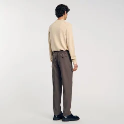 Homme SANDRO Pantalon à Taille élastiquée