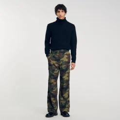 Homme SANDRO Pantalon Cargo Camouflage