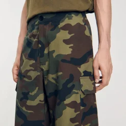 Homme SANDRO Pantalon Cargo Camouflage