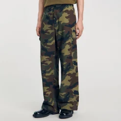 Homme SANDRO Pantalon Cargo Camouflage