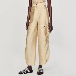 Femme SANDRO Pantalon Cargo Satiné