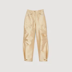 Femme SANDRO Pantalon Cargo Satiné