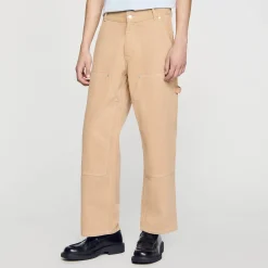 Homme SANDRO Pantalon Carpenter En Toile De Coton
