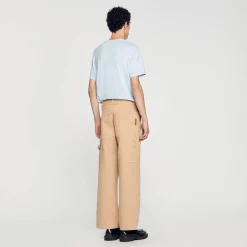 Homme SANDRO Pantalon Carpenter En Toile De Coton
