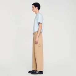 Homme SANDRO Pantalon Carpenter En Toile De Coton