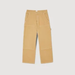 Homme SANDRO Pantalon Carpenter En Toile De Coton