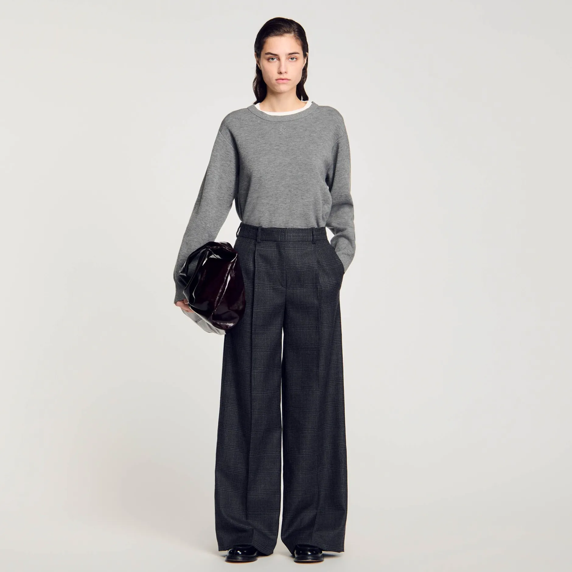 Femme SANDRO Pantalon De Costume à Carreaux