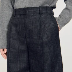 Femme SANDRO Pantalon De Costume à Carreaux