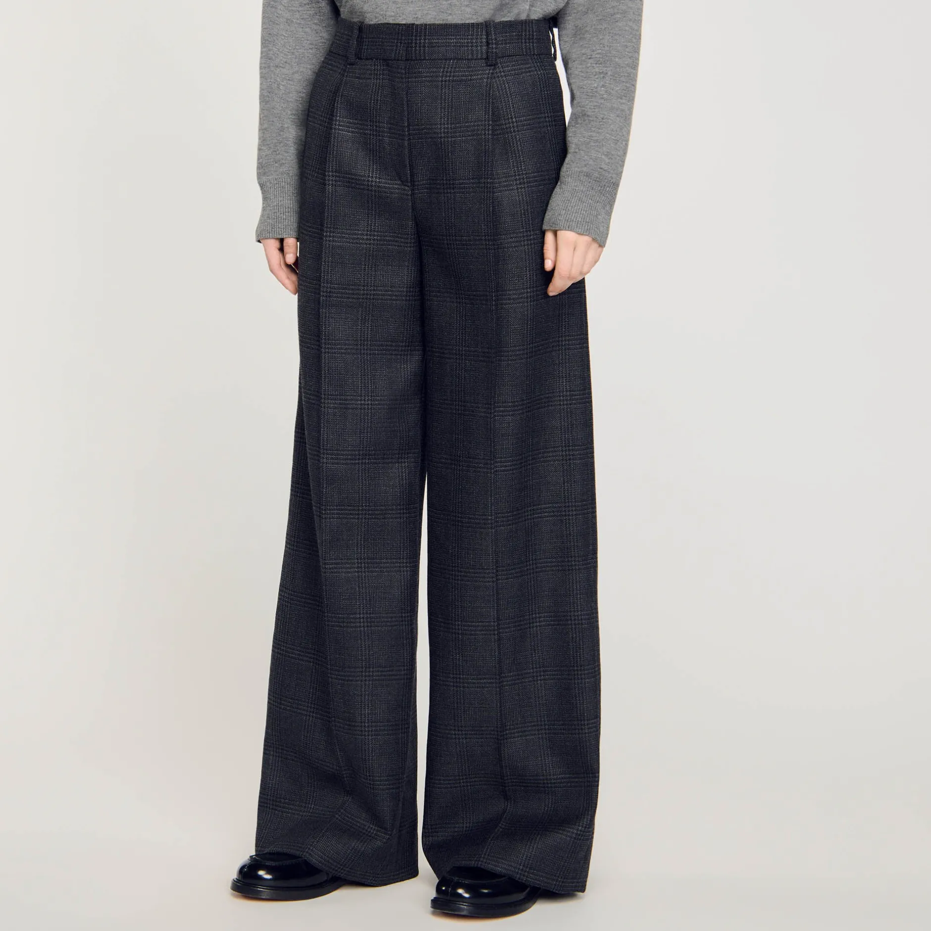 Femme SANDRO Pantalon De Costume à Carreaux