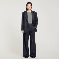 Femme SANDRO Pantalon De Costume à Carreaux
