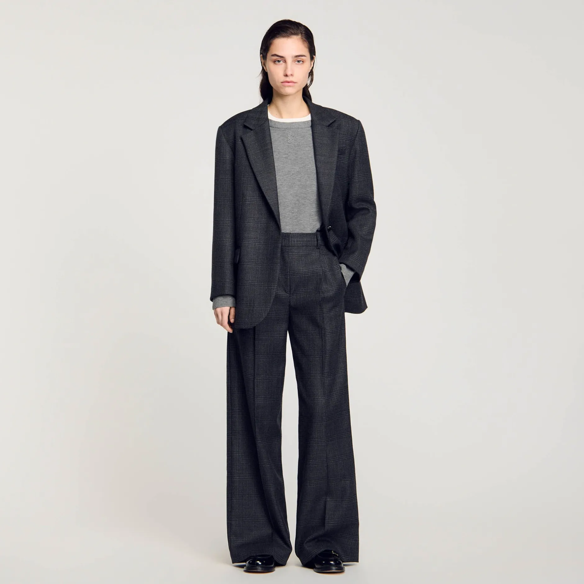 Femme SANDRO Pantalon De Costume à Carreaux