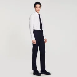 Homme SANDRO Pantalon De Costume à Coupe Classique