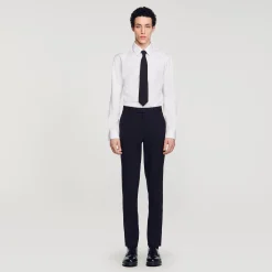 Homme SANDRO Pantalon De Costume à Coupe Classique