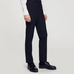 Homme SANDRO Pantalon De Costume à Coupe Classique