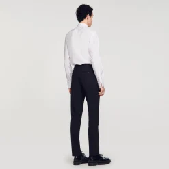 Homme SANDRO Pantalon De Costume à Coupe Classique