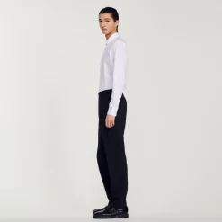Homme SANDRO Pantalon De Costume à Coupe Classique