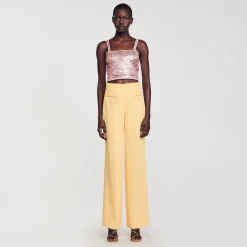 Femme SANDRO Pantalon De Costume à Pinces